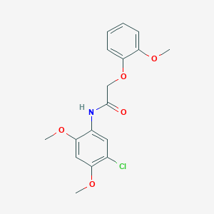 molecular formula C17H18ClNO5 B3656268 N-(5-chloro-2,4-dimethoxyphenyl)-2-(2-methoxyphenoxy)acetamide 