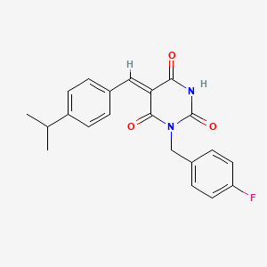 1-(4-fluorobenzyl)-5-(4-isopropylbenzylidene)-2,4,6(1H,3H,5H)-pyrimidinetrione