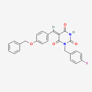 5-[4-(benzyloxy)benzylidene]-1-(4-fluorobenzyl)-2,4,6(1H,3H,5H)-pyrimidinetrione