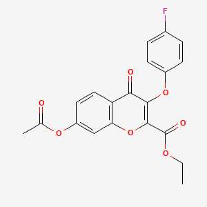 Ethyl 7-acetyloxy-3-(4-fluorophenoxy)-4-oxochromene-2-carboxylate