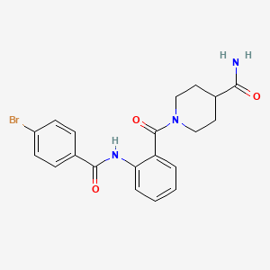 1-[2-[(4-bromobenzoyl)amino]benzoyl]piperidine-4-carboxamide