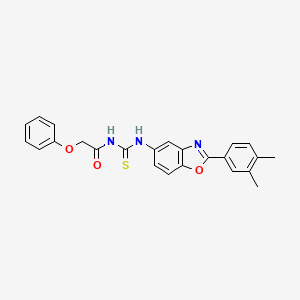 molecular formula C24H21N3O3S B3656324 N-{[2-(3,4-dimethylphenyl)-1,3-benzoxazol-5-yl]carbamothioyl}-2-phenoxyacetamide 