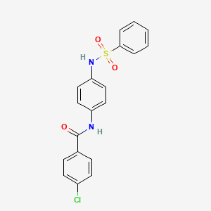 N-[4-(benzenesulfonamido)phenyl]-4-chlorobenzamide