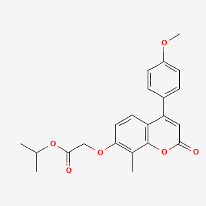 isopropyl 2-{[4-(4-methoxyphenyl)-8-methyl-2-oxo-2H-chromen-7-yl]oxy}acetate