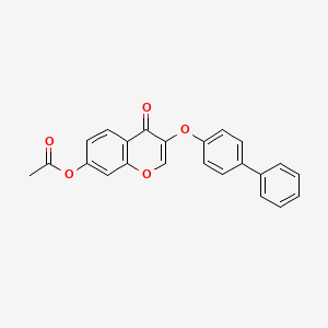 molecular formula C23H16O5 B3656364 3-(4-biphenylyloxy)-4-oxo-4H-chromen-7-yl acetate 