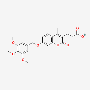 3-{4-methyl-2-oxo-7-[(3,4,5-trimethoxybenzyl)oxy]-2H-chromen-3-yl}propanoic acid