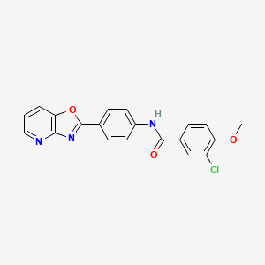 3-chloro-4-methoxy-N-(4-[1,3]oxazolo[4,5-b]pyridin-2-ylphenyl)benzamide