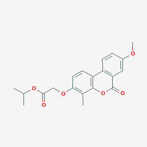 molecular formula C20H20O6 B3656387 isopropyl [(8-methoxy-4-methyl-6-oxo-6H-benzo[c]chromen-3-yl)oxy]acetate 