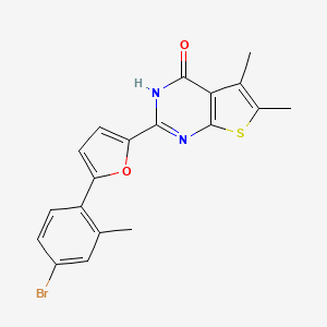 2-[5-(4-bromo-2-methylphenyl)furan-2-yl]-5,6-dimethylthieno[2,3-d]pyrimidin-4(3H)-one