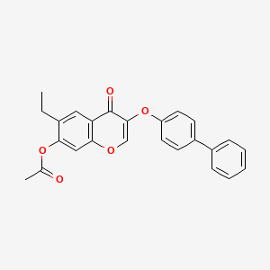 [6-Ethyl-4-oxo-3-(4-phenylphenoxy)chromen-7-yl] acetate