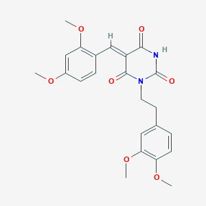 (5Z)-1-[2-(3,4-dimethoxyphenyl)ethyl]-5-[(2,4-dimethoxyphenyl)methylidene]-1,3-diazinane-2,4,6-trione