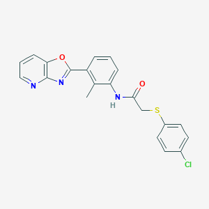 2-[(4-chlorophenyl)thio]-N-(2-methyl-3-[1,3]oxazolo[4,5-b]pyridin-2-ylphenyl)acetamide