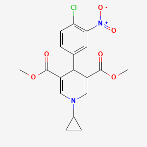 3,5-DIMETHYL 4-(4-CHLORO-3-NITROPHENYL)-1-CYCLOPROPYL-1,4-DIHYDROPYRIDINE-3,5-DICARBOXYLATE