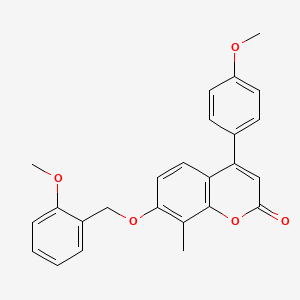 7-[(2-methoxybenzyl)oxy]-4-(4-methoxyphenyl)-8-methyl-2H-chromen-2-one