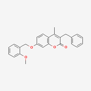 3-benzyl-7-[(2-methoxybenzyl)oxy]-4-methyl-2H-chromen-2-one