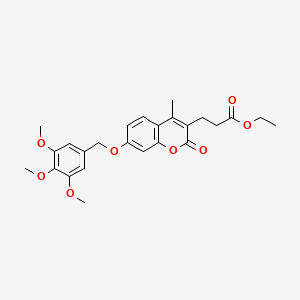 ETHYL 3-{4-METHYL-2-OXO-7-[(3,4,5-TRIMETHOXYPHENYL)METHOXY]-2H-CHROMEN-3-YL}PROPANOATE