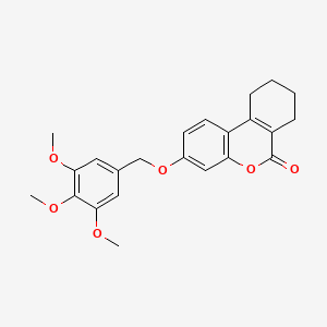 molecular formula C23H24O6 B3656589 3-[(3,4,5-trimethoxybenzyl)oxy]-7,8,9,10-tetrahydro-6H-benzo[c]chromen-6-one 