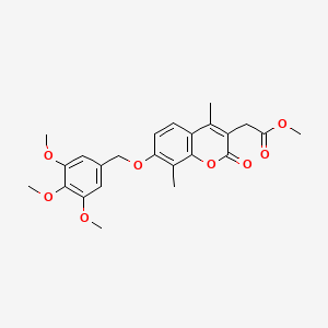 METHYL 2-{4,8-DIMETHYL-2-OXO-7-[(3,4,5-TRIMETHOXYPHENYL)METHOXY]-2H-CHROMEN-3-YL}ACETATE