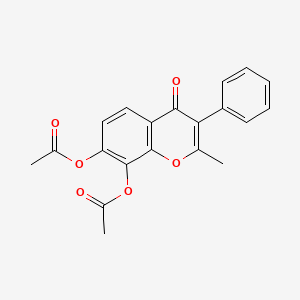 2-methyl-4-oxo-3-phenyl-4H-chromene-7,8-diyl diacetate