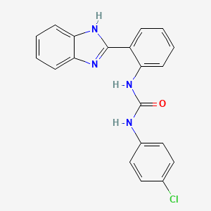 molecular formula C20H15ClN4O B3656648 N-[2-(1H-benzimidazol-2-yl)phenyl]-N'-(4-chlorophenyl)urea 