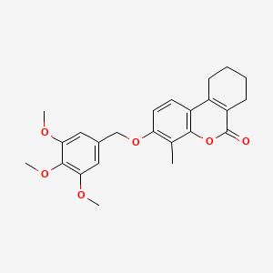 4-methyl-3-[(3,4,5-trimethoxybenzyl)oxy]-7,8,9,10-tetrahydro-6H-benzo[c]chromen-6-one