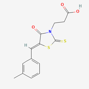 3-[5-(3-methylbenzylidene)-4-oxo-2-thioxo-1,3-thiazolidin-3-yl]propanoic acid