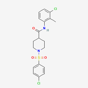 N-(3-chloro-2-methylphenyl)-1-[(4-chlorophenyl)sulfonyl]piperidine-4-carboxamide