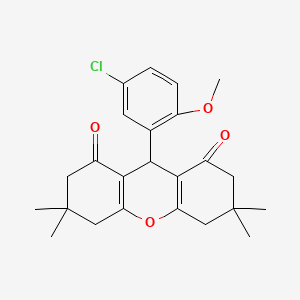 9-(5-chloro-2-methoxyphenyl)-3,3,6,6-tetramethyl-3,4,5,6,7,9-hexahydro-1H-xanthene-1,8(2H)-dione