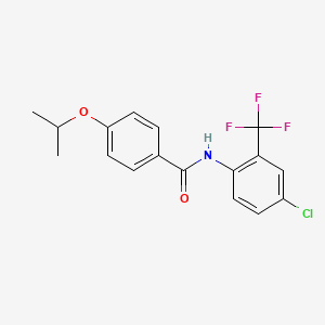 N-[4-chloro-2-(trifluoromethyl)phenyl]-4-(propan-2-yloxy)benzamide