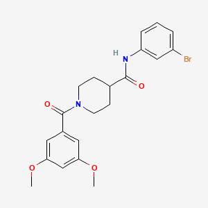 N-(3-bromophenyl)-1-(3,5-dimethoxybenzoyl)piperidine-4-carboxamide