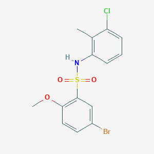 [(5-Bromo-2-methoxyphenyl)sulfonyl](3-chloro-2-methylphenyl)amine