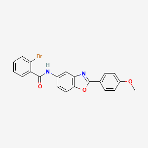 2-bromo-N-[2-(4-methoxyphenyl)-1,3-benzoxazol-5-yl]benzamide