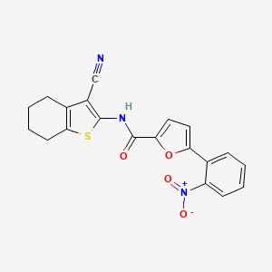 N-(3-cyano-4,5,6,7-tetrahydro-1-benzothiophen-2-yl)-5-(2-nitrophenyl)furan-2-carboxamide