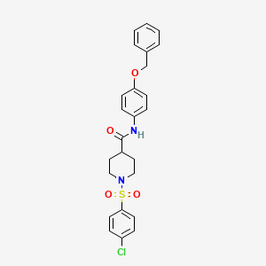 N-[4-(benzyloxy)phenyl]-1-[(4-chlorophenyl)sulfonyl]piperidine-4-carboxamide