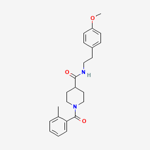 N-(4-Methoxyphenethyl)-1-(2-methylbenzoyl)piperidine-4-carboxamide