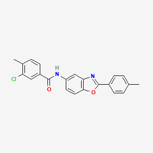 3-chloro-4-methyl-N-[2-(4-methylphenyl)-1,3-benzoxazol-5-yl]benzamide