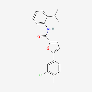 5-(3-chloro-4-methylphenyl)-N-(2-propan-2-ylphenyl)furan-2-carboxamide