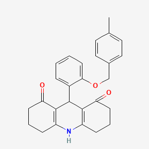 9-[2-[(4-methylphenyl)methoxy]phenyl]-2,3,4,5,6,7,9,10-octahydroacridine-1,8-dione