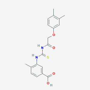 3-({[(3,4-dimethylphenoxy)acetyl]carbamothioyl}amino)-4-methylbenzoic acid