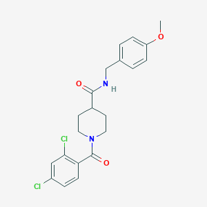 1-(2,4-dichlorobenzoyl)-N-[(4-methoxyphenyl)methyl]piperidine-4-carboxamide