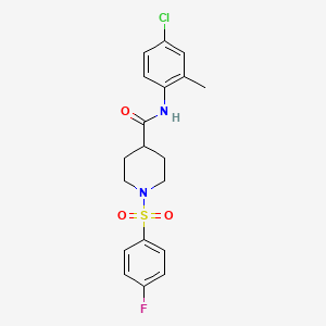 N-(4-CHLORO-2-METHYLPHENYL)-1-(4-FLUOROBENZENESULFONYL)PIPERIDINE-4-CARBOXAMIDE