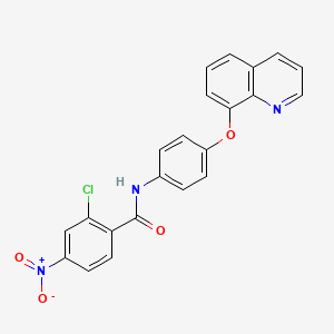 2-chloro-4-nitro-N-(4-quinolin-8-yloxyphenyl)benzamide