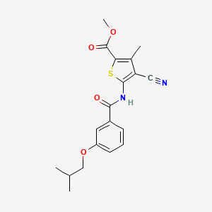 Methyl 4-cyano-3-methyl-5-({[3-(2-methylpropoxy)phenyl]carbonyl}amino)thiophene-2-carboxylate