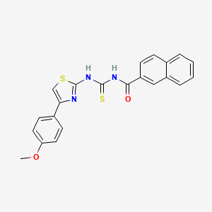 N-({[4-(4-methoxyphenyl)-1,3-thiazol-2-yl]amino}carbonothioyl)-2-naphthamide