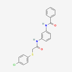 N-[3-({2-[(4-chlorophenyl)thio]acetyl}amino)phenyl]benzamide