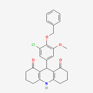 9-(3-Chloro-5-methoxy-4-phenylmethoxyphenyl)-2,3,4,5,6,7,9,10-octahydroacridine-1,8-dione