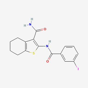 2-{[(3-Iodophenyl)carbonyl]amino}-4,5,6,7-tetrahydro-1-benzothiophene-3-carboxamide