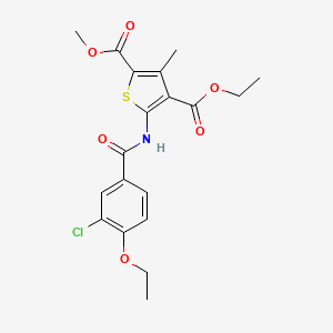 4-Ethyl 2-methyl 5-{[(3-chloro-4-ethoxyphenyl)carbonyl]amino}-3-methylthiophene-2,4-dicarboxylate