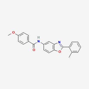 4-methoxy-N-[2-(2-methylphenyl)-1,3-benzoxazol-5-yl]benzamide