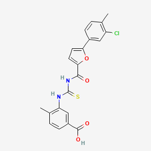 3-[({[5-(3-Chloro-4-methylphenyl)furan-2-yl]carbonyl}carbamothioyl)amino]-4-methylbenzoic acid